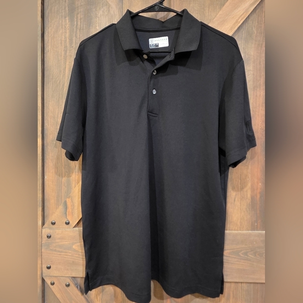 PGA Tour Airflux Golf Polo Shirt Mens Short Sleeve Size Medium